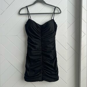 Women’s Aritzia Babaton Black Ruched Dress Size 4